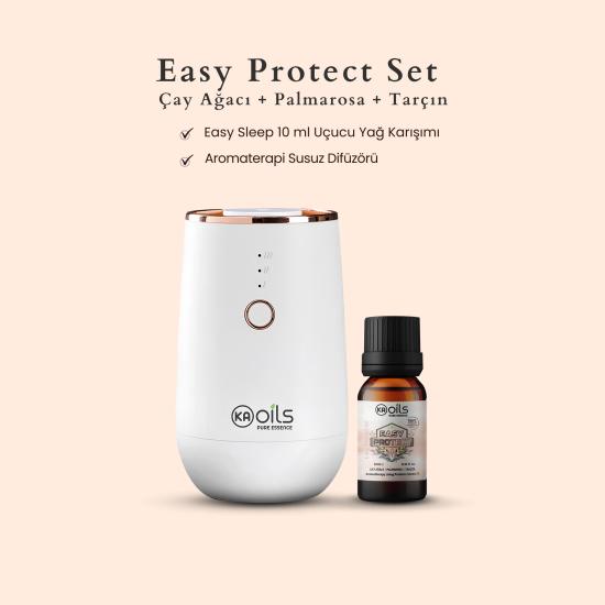 Aromaterapi Easy Protect Set | Difüzör + Uçucu Yağ